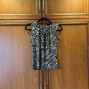 Calvin Klein Geometric Sleeveless Blouse